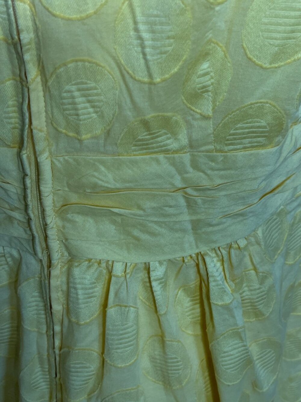 Bright Yellow Dress Fit Flare Retro 50s Twee Wedding Guest Brunch Casual Wom 16 - Picture 10 of 10